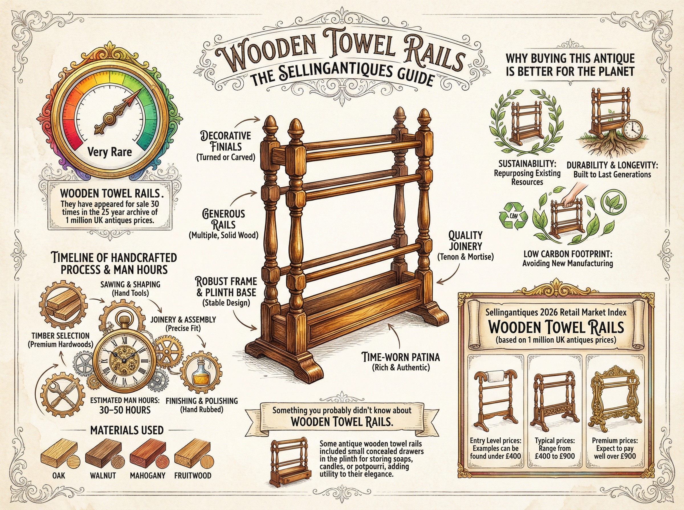 Wooden Towel Rails Guide Infographic