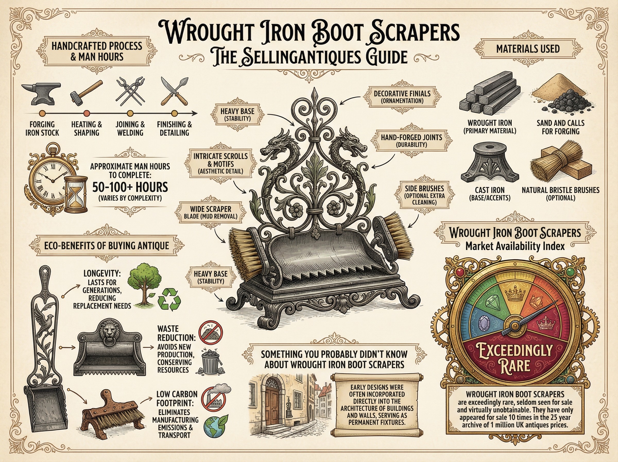 Wrought Iron Boot Scrapers Guide Infographic