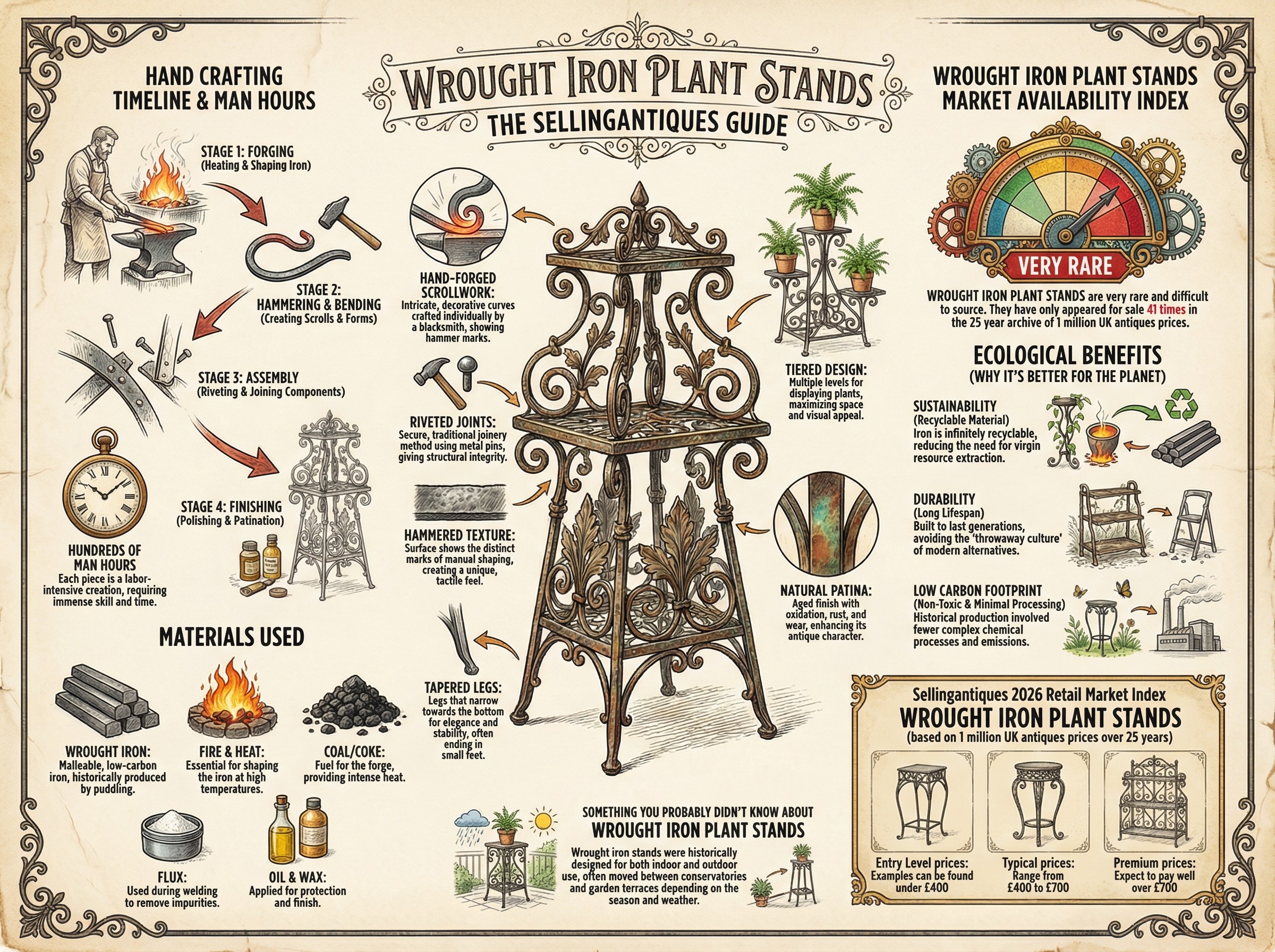 Wrought Iron Plant Stands Guide Infographic