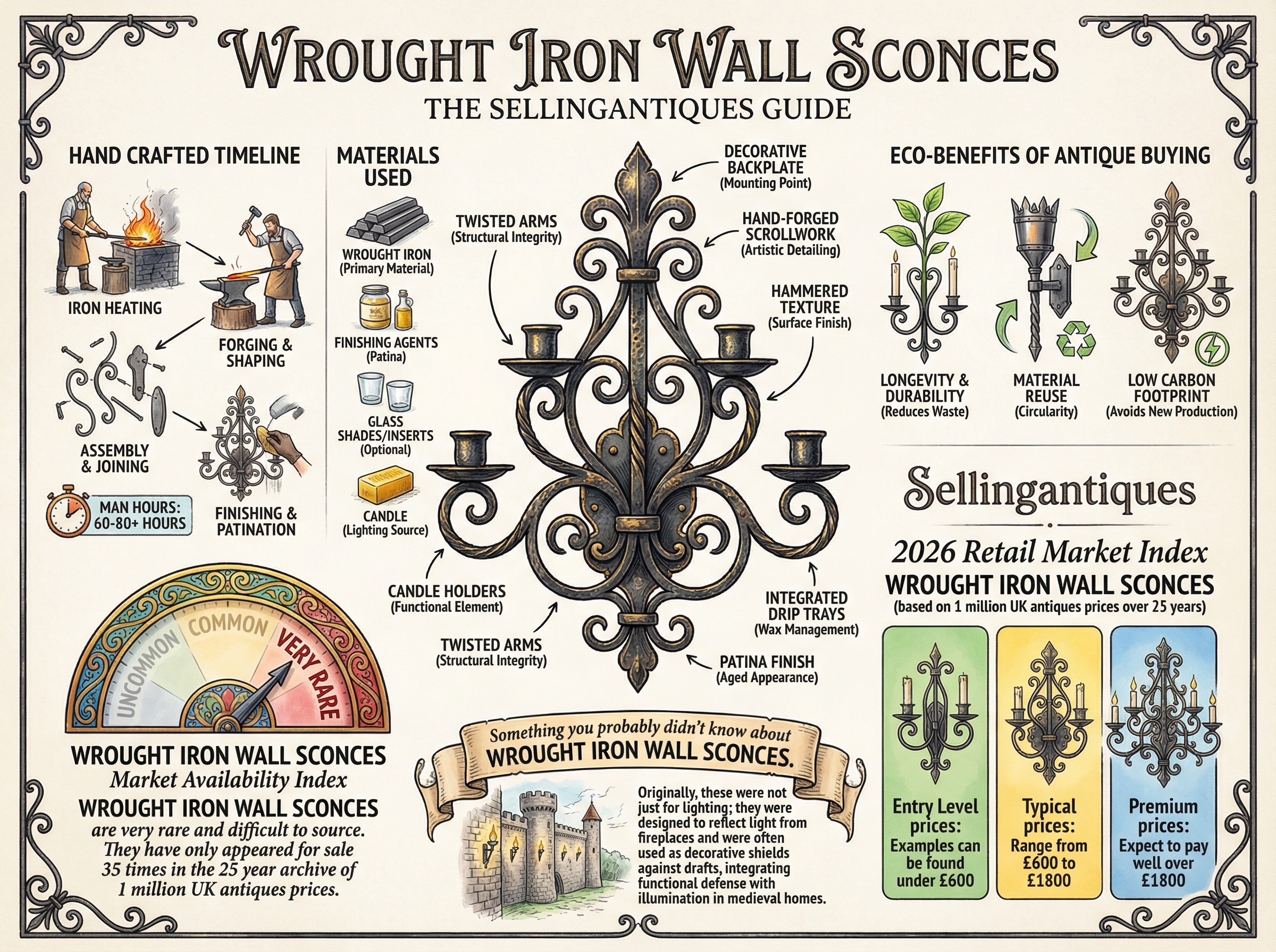 Wrought Iron Wall Sconces Guide Infographic