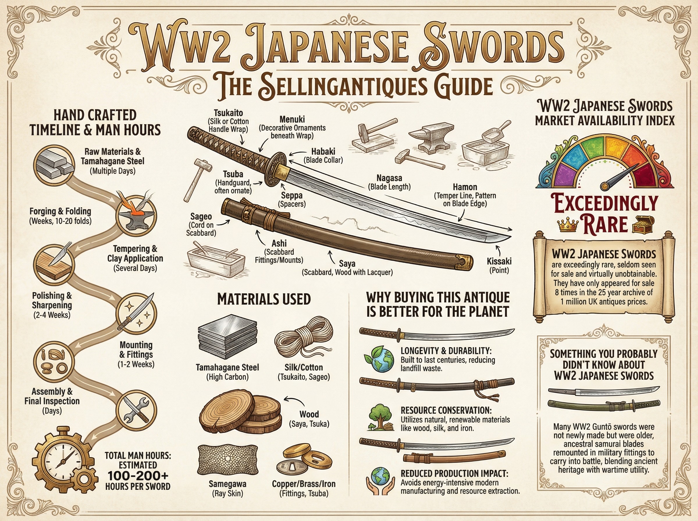 Ww2 Japanese Swords Guide Infographic