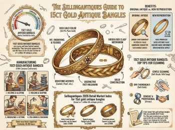 15ct Gold Antique Bangles Guide Infographic