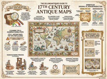 17th Century Antique Maps Guide Infographic