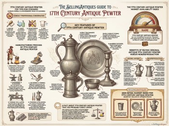 17th Century Antique Pewter Guide Infographic