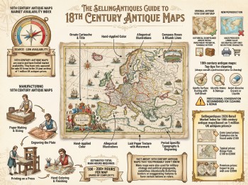 18th Century Antique Maps Guide Infographic