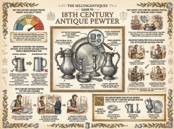 18th Century Antique Pewter Guide Infographic