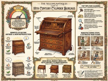 18th Century Cylinder Bureaus Guide Infographic