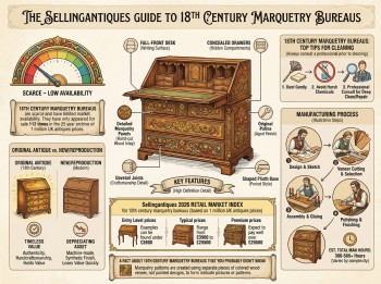 18th Century Marquetry Bureaus Guide Infographic