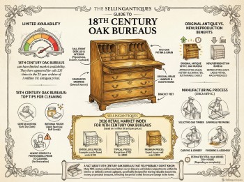 18th Century Oak Bureaus Guide Infographic