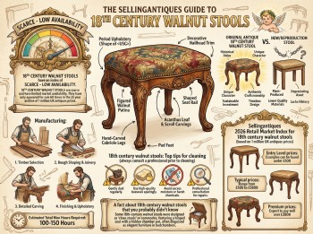18th Century Walnut Stools Guide Infographic