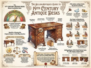 19th Century Antique Desks Guide Infographic