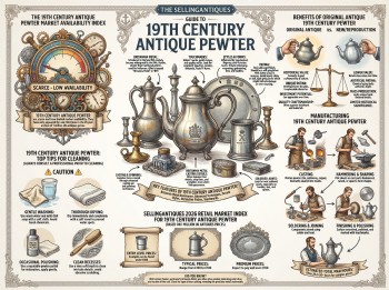19th Century Antique Pewter Guide Infographic