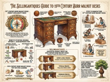 19th Century Burr Walnut Desks Guide Infographic