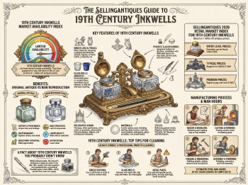19th Century Inkwells Guide Infographic