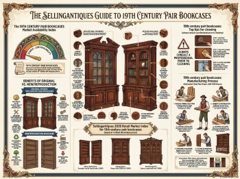 19th Century Pair Bookcases Guide Infographic