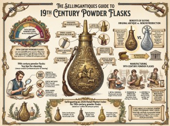 19th Century Powder Flasks Guide Infographic