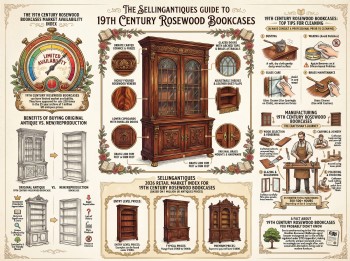19th Century Rosewood Bookcases Guide Infographic
