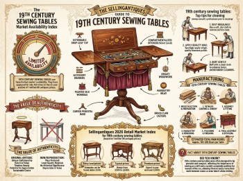 19th Century Sewing Tables Guide Infographic