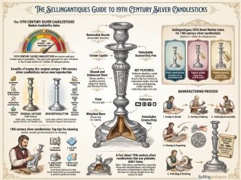 19th Century Silver Candlesticks Guide Infographic