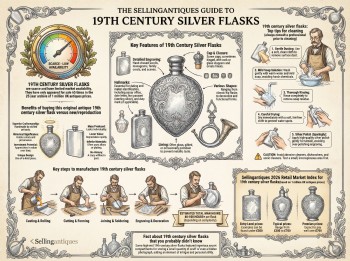 19th Century Silver Flasks Guide Infographic