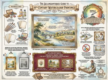 19th Century Watercolour Paintings Guide Infographic