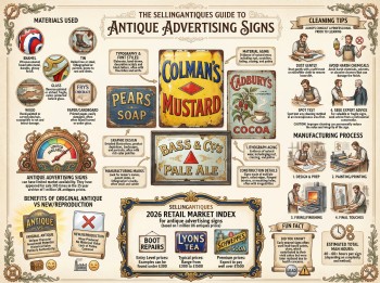 Antique Advertising Signs Guide Infographic