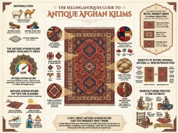 Antique Afghan Kilims Guide Infographic