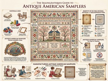 Antique American Samplers Guide Infographic