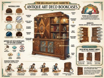 Antique Art Deco Bookcases Guide Infographic