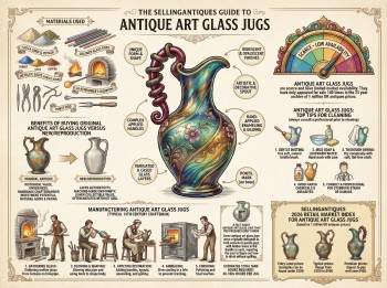 Antique Art Glass Jugs Guide Infographic