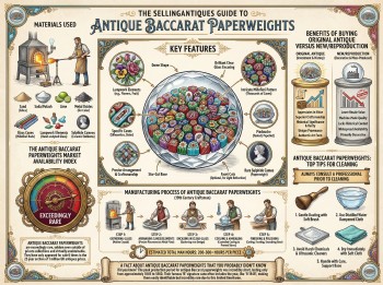 Antique Baccarat Paperweights Guide Infographic