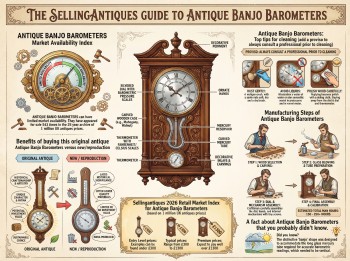 Antique Banjo Barometers Guide Infographic