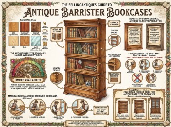 Antique Barrister Bookcases Guide Infographic
