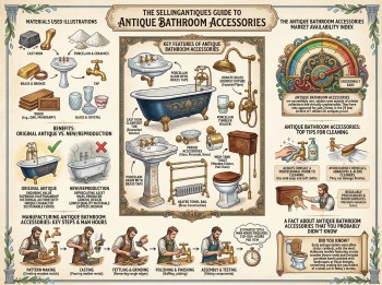 Antique Bathroom Accessories Guide Infographic