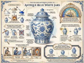 Antique Blue White Jars Guide Infographic