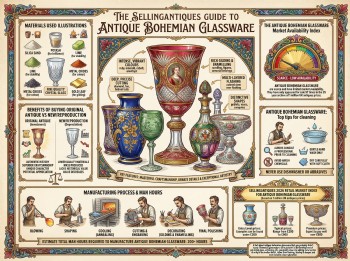 Antique Bohemian Glassware Guide Infographic