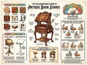 Antique Book Stands Guide Infographic