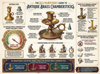 Antique Brass Chambersticks Guide Infographic
