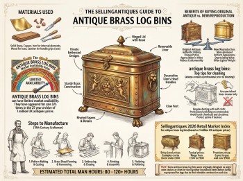 Antique Brass Log Bins Guide Infographic