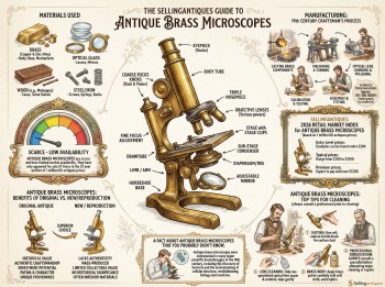 Antique Brass Microscopes Guide Infographic