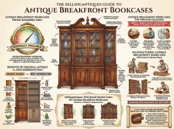 Antique Breakfront Bookcases Guide Infographic