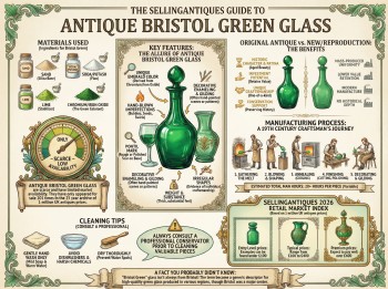 Antique Bristol Green Glass Guide Infographic