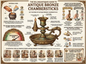 Antique Bronze Chambersticks Guide Infographic
