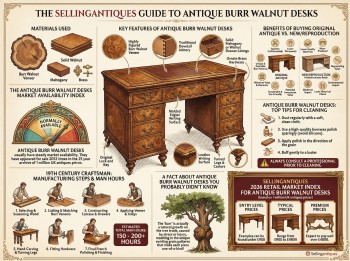 Antique Burr Walnut Desks Guide Infographic