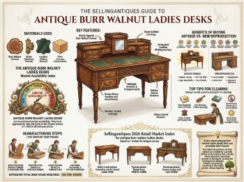 Antique Burr Walnut Ladies Desks Guide Infographic