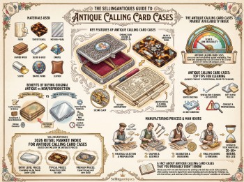 Antique Calling Card Cases Guide Infographic