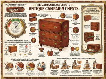Antique Campaign Chests Guide Infographic