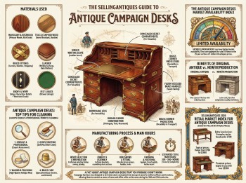 Antique Campaign Desks Guide Infographic