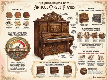 Antique Carved Pianos Guide Infographic