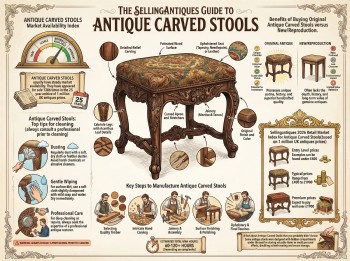 Antique Carved Stools Guide Infographic